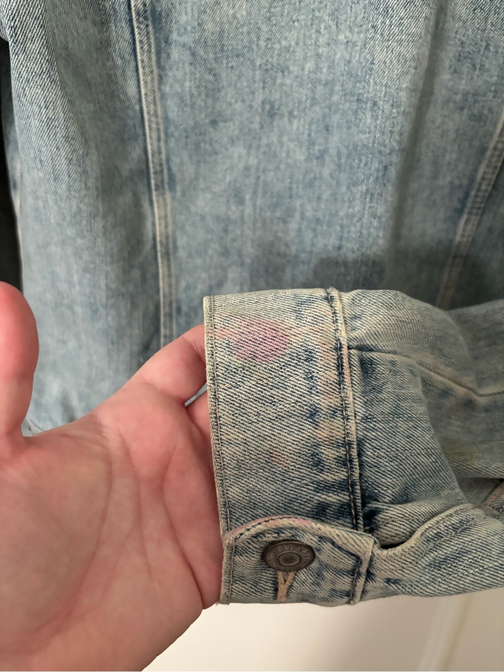 Distressed Acid Washed Jean Jacket - Picture 6 of 6